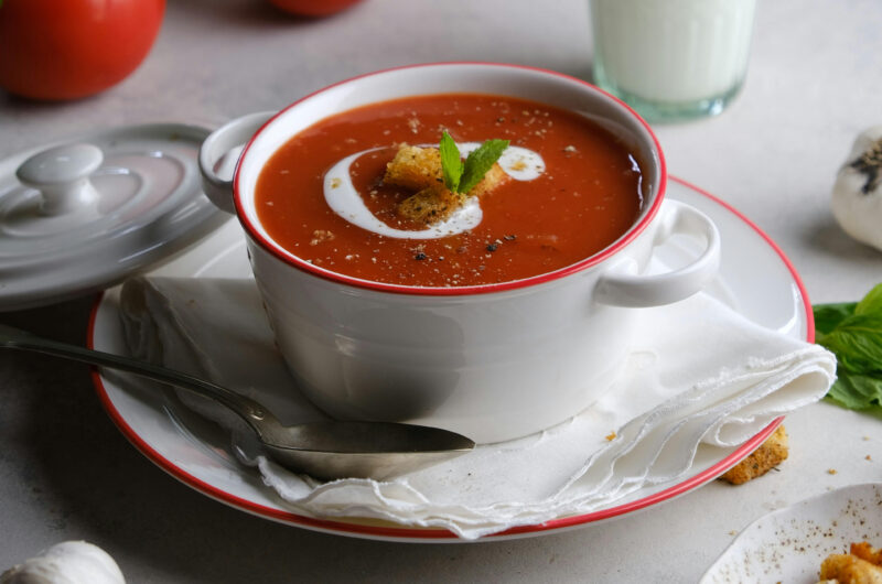Chicken Tomato Shorba (Indian Chicken Soup)