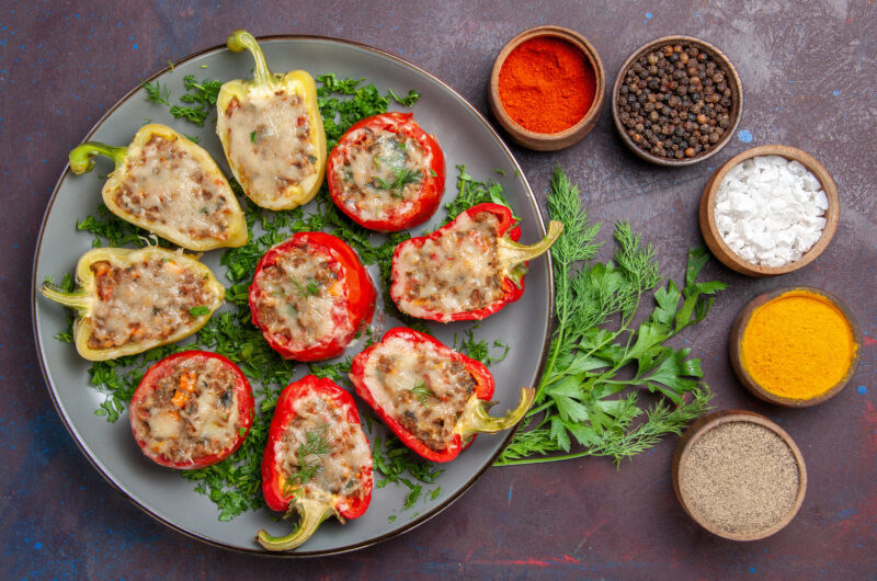 paneer_sprouts_stuffed_bell_peppers