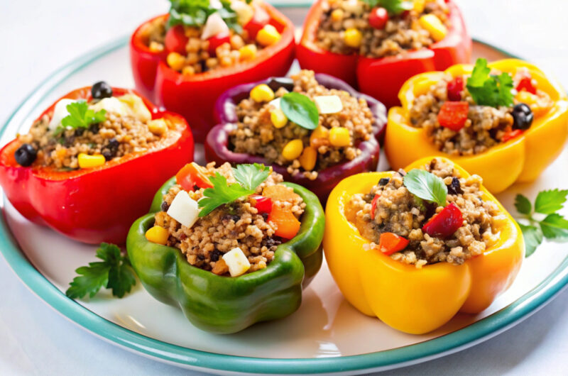 Stuffed Bell Pepper Couscous Cups