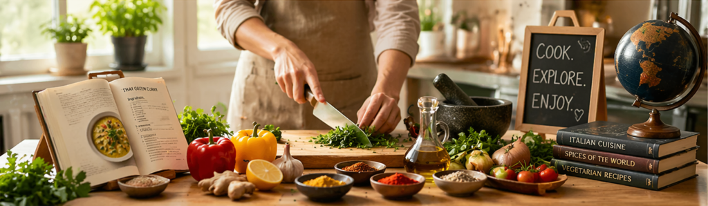 Home cooking with global food ingredients and recipes